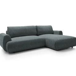 Divano letto angolare destra 3 posti 270x167cm tessuto antracite Cloudify