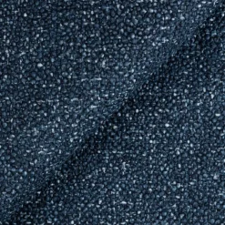 Divano letto angolare destra 3 posti 260x180cm tessuto bouclè blu Repose
