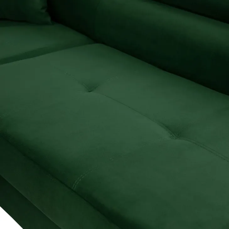 Divano letto angolare destra imbottito 274x203cm verde Bormio