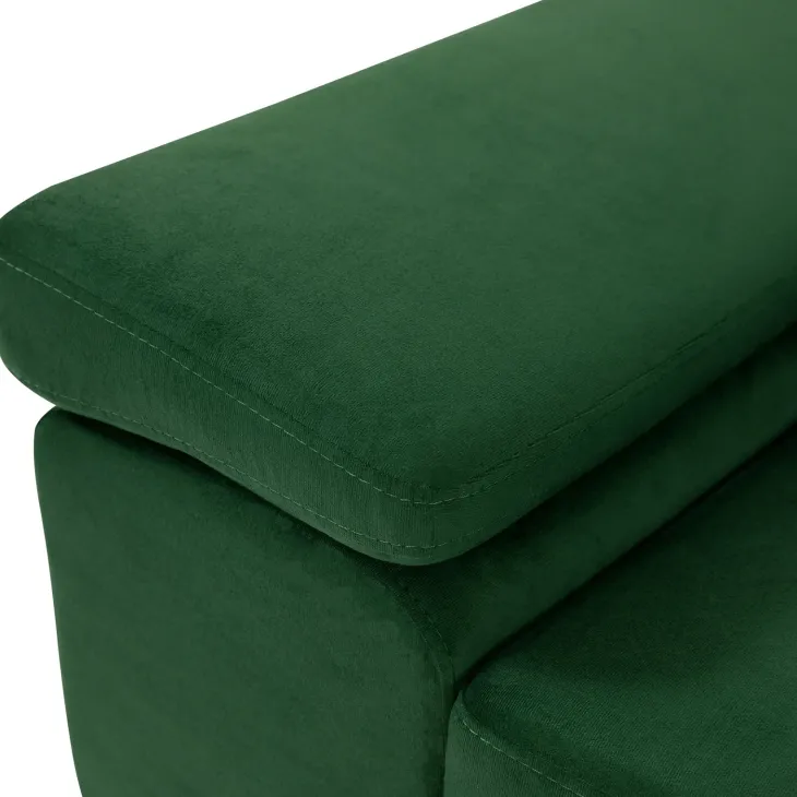 Divano letto angolare destra imbottito 274x203cm verde Bormio