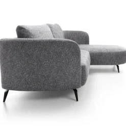 Divano letto angolare destra 3 posti 260x180cm tessuto bouclè grigio Repose