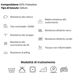 Divano letto angolare destro 3 posti 258x167cm tessuto petrolio Lushify