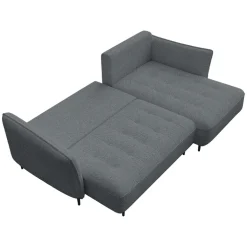 Divano letto angolare destro 3 posti 276x158cm tessuto grigio scuro Angle