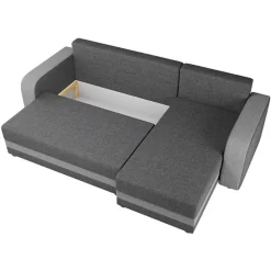Divano letto angolare 3 posti 237x139cm reversibile grigio Ponza