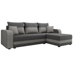 Divano letto angolare 3 posti 237x139cm reversibile grigio Ponza