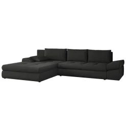 Divano letto angolare reversibile 313x215cm tessuto antracite Puffo