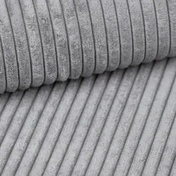 Divano letto angolare reversibile 238x142cm velluto a coste grigio chiaro Scintilla