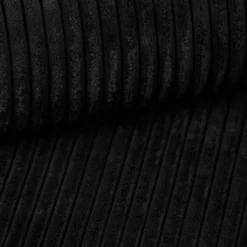 Divano letto angolare reversibile 260x160cm velluto a coste nero Scintilla