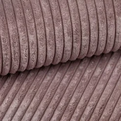 Divano letto angolare reversibile 260x160cm velluto a coste rosa antico Scintilla