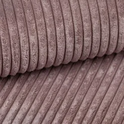 Divano letto angolare reversibile 238x142cm velluto a coste con libreria a destra rosa antico Mistery
