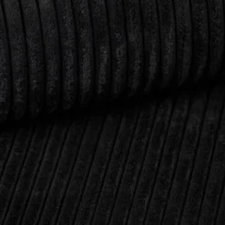 Divano letto angolare reversibile 243x142cm velluto a coste nero Ofelia