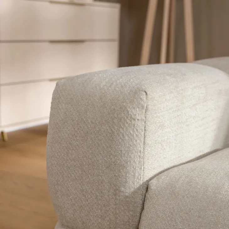 Divano letto angolare reversibile 3 posti 267x185cm box contenitore beige Sottovoce