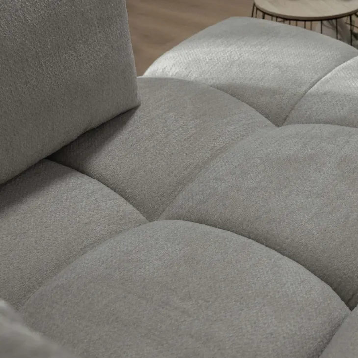 Divano letto angolare reversibile 3 posti 267x185cm box contenitore grigio Sottovoce