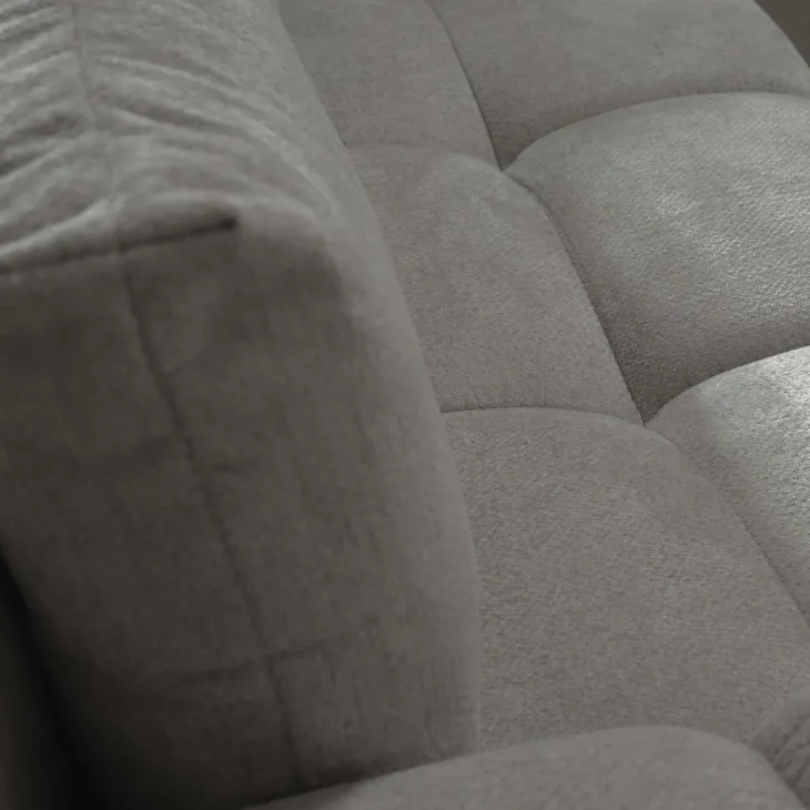 Divano letto angolare reversibile 3 posti 267x185cm box contenitore grigio Sottovoce