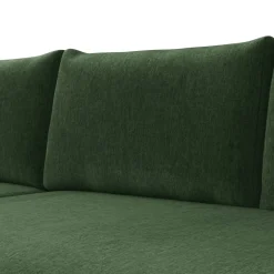 Divano letto angolare reversibile 4 posti 285x188cm con contenitore imbottito tessuto verde Soft
