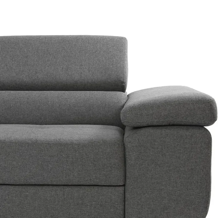 Divano letto angolare sinistra imbottito 274x203cm grigio Bormio