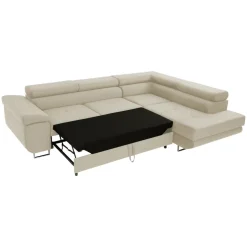 Divano letto angolare sinistra imbottito 274x203cm beige Bormio