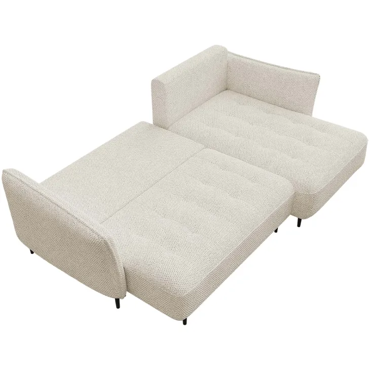 Divano letto angolare sinistro 3 posti 276x158cm tessuto beige Angle