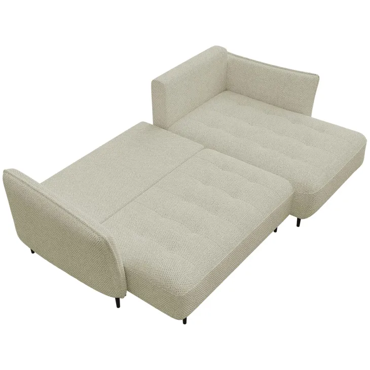 Divano letto angolare sinistro 3 posti 276x158cm tessuto tortora Angle