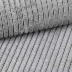 Divano letto angolare sinistra 3 posti 267x167cm velluto a coste grigio chiaro Relaxion