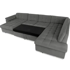 Divano letto angolare sinistra 5 posti 350x205cm grigio Agliana