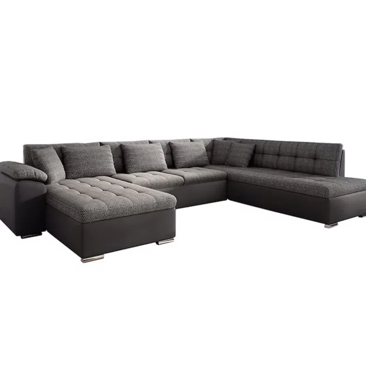 Divano letto angolare sinistra 5 posti 350x205cm grigio scuro Agliana