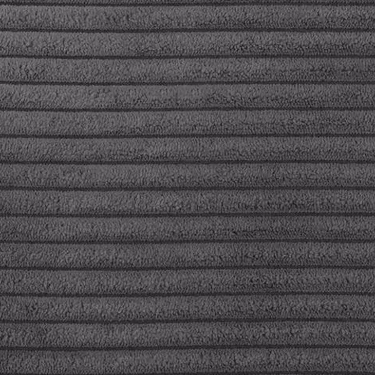 Divano letto matrimoniale 3 posti 248x90cm velluto a coste grigio antracite Slurp