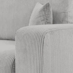 Divano letto matrimoniale 3 posti 248x90cm velluto a coste grigio Slurp