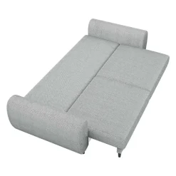 Divano letto matrimoniale 3 posti 251x95cm tessuto grigio Pluffy