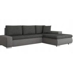 Divano letto matrimoniale reversibile 3 posti 265cm grigio chiaro e scuro Bette