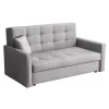 Divano letto 3 posti 153cm imbottito in tessuto grigio Isidore