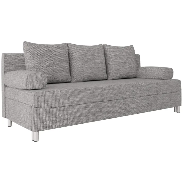 Divano letto 3 posti 192cm pieghevole matrimoniale grigio chiaro Titus