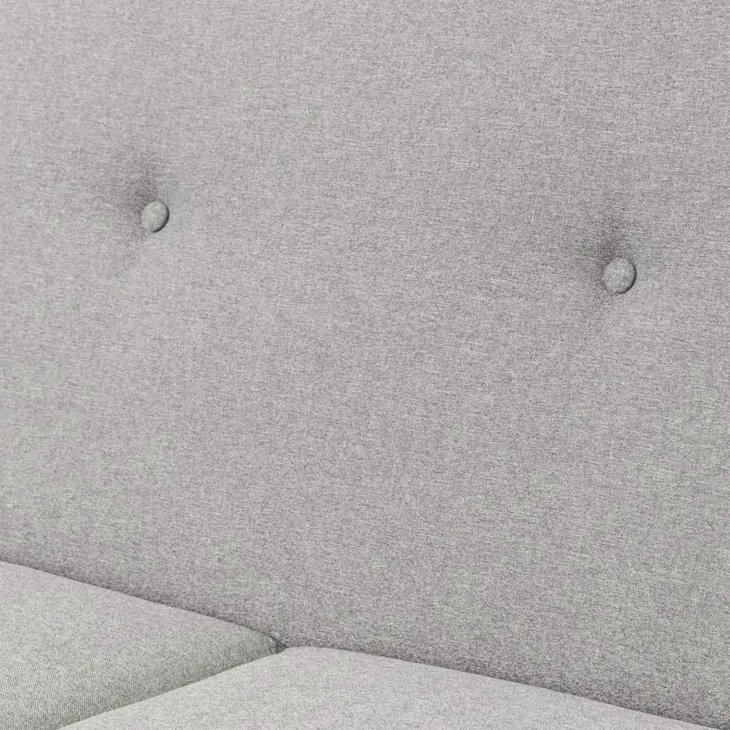 Divano letto 2 posti 216x87cm con box contenitore grigio Nebbia