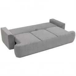Divano letto 3 posti 248x110cm con contenitore grigio scuro Novera