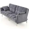 Divano letto 2 posti 193x58cm grigio acciaio Cassandra