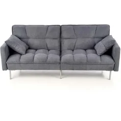 Divano letto 2 posti 193x58cm grigio acciaio Cassandra