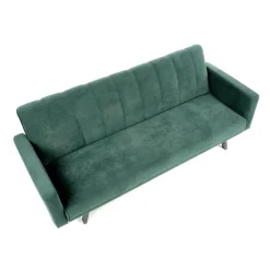 Divano letto 3 posti 192x82 cm velluto verde scuro Nespolo