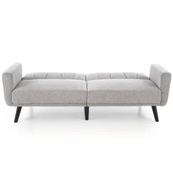 Divano letto reclinabile 3 posti 200x55cm grigio nero Aron