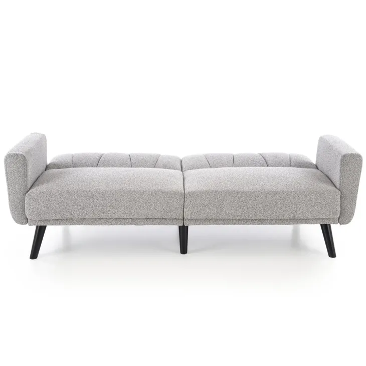Divano letto reclinabile 3 posti 200x55cm grigio nero Aron