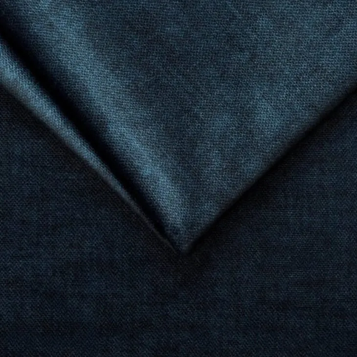 Divano letto regolabile angolare sinistro 5 posti 353x214cm tessuto blu Calmora