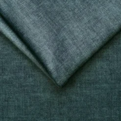 Divano letto regolabile angolare destro 5 posti 353x214cm tessuto azzurro Calmora