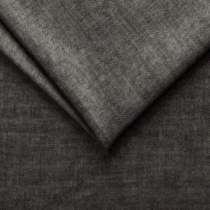 Divano letto regolabile angolare destro 5 posti 353x214cm tessuto grigio scuro Calmora