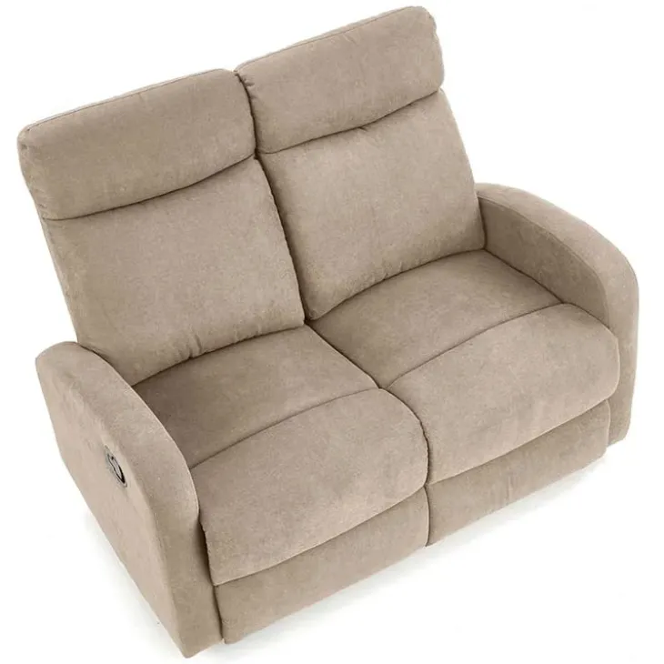 Divano moderno 2 posti reclinabile 128cm tessuto beige Denar 2