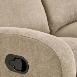 Divano moderno 2 posti reclinabile 128cm tessuto beige Denar 2