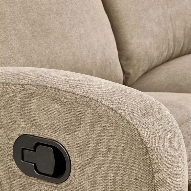 Divano moderno 2 posti reclinabile 128cm tessuto beige Denar 2