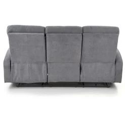 Divano reclinabile 3 posti in tessuto 180cm grigio Denar
