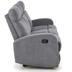 Divano reclinabile 3 posti in tessuto 180cm grigio Denar