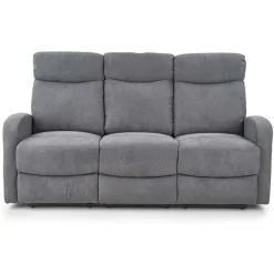 Divano reclinabile 3 posti in tessuto 180cm grigio Denar
