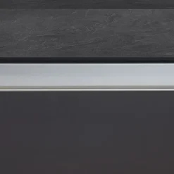 Isola cucina centrale 155x90cm 3 ante antracite opaco con piano grigio effetto pietra Gourmet