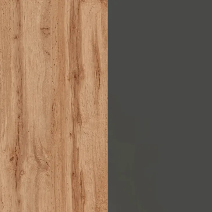 Isola cucina centrale 125x90cm antracite piano rovere Gourmet